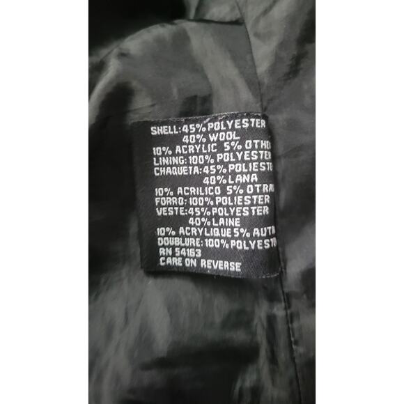 Vintage Guess Tweed Wool Blend Coat Black & White Women's Size Medium - Picture 9 of 9